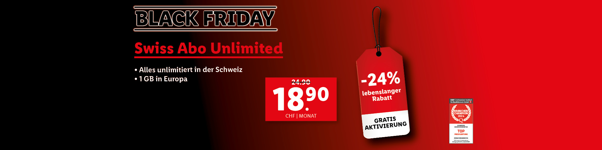 Black Friday Lidl Swiss Abo Unlimited 